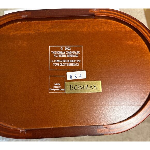 Bombay Wooden Locking Box Watch Jewelry Valet Classic New - Picture 11 of 13